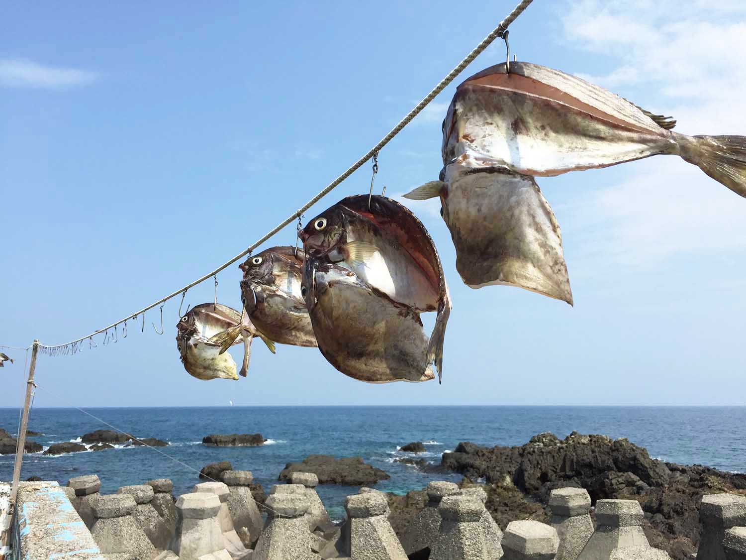 花嶼村曬魚乾