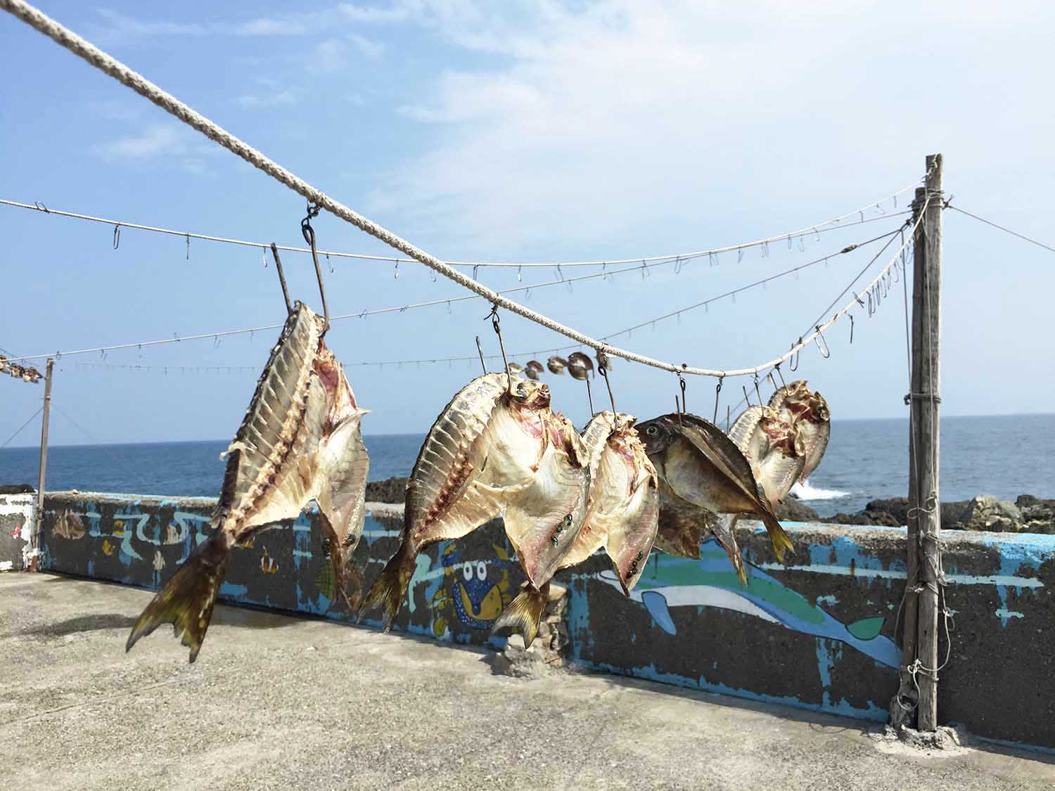 花嶼村曬魚乾
