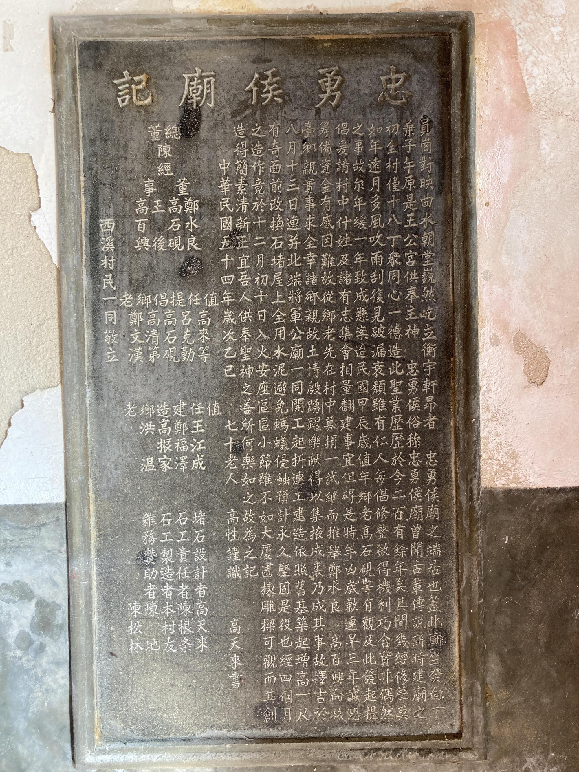 2024忠勇侯廟記碑記錄